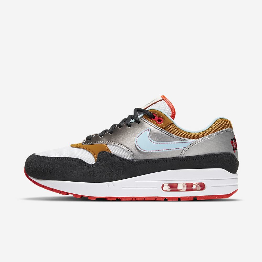 Sneakers Nike Air Max 1 Blanche 7418-503 White/Chutney/Dark Smoke Grey/Glacier Ice Homme | JOA-46642884